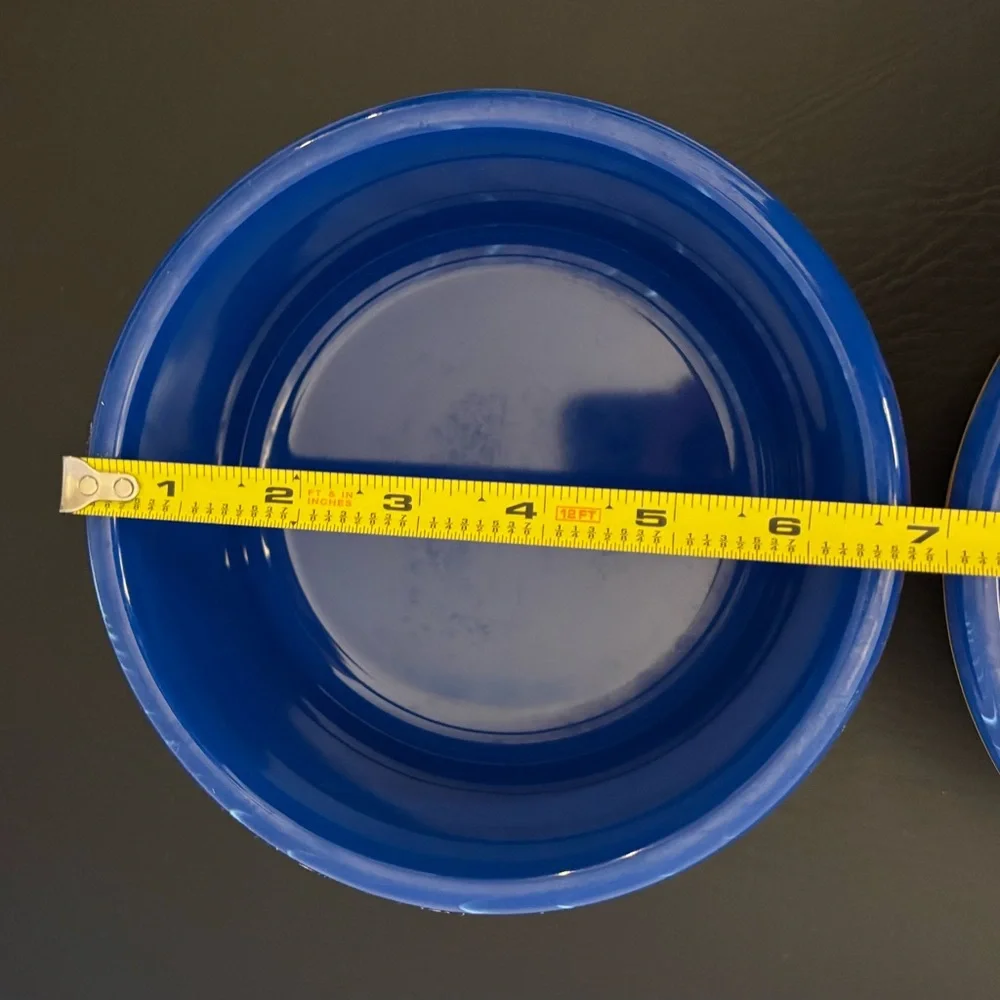Set of Patriotic Pet Bowls (Plastic) Used in Good Shape